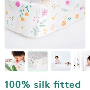 100% silk crib sheet